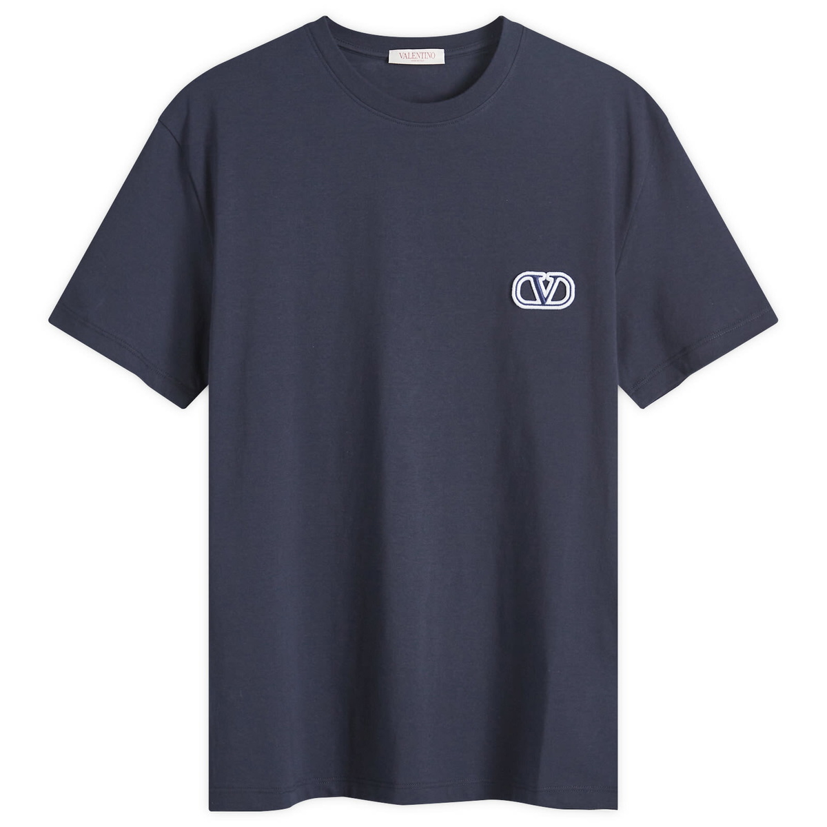 Valentino Men's V Logo T Shirt in Navy Valentino
