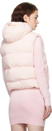 Alexander Wang Pink Cropped Hooded Puffer Down Vest