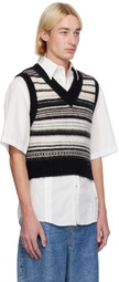 GANNI Black & White Stripe Vest
