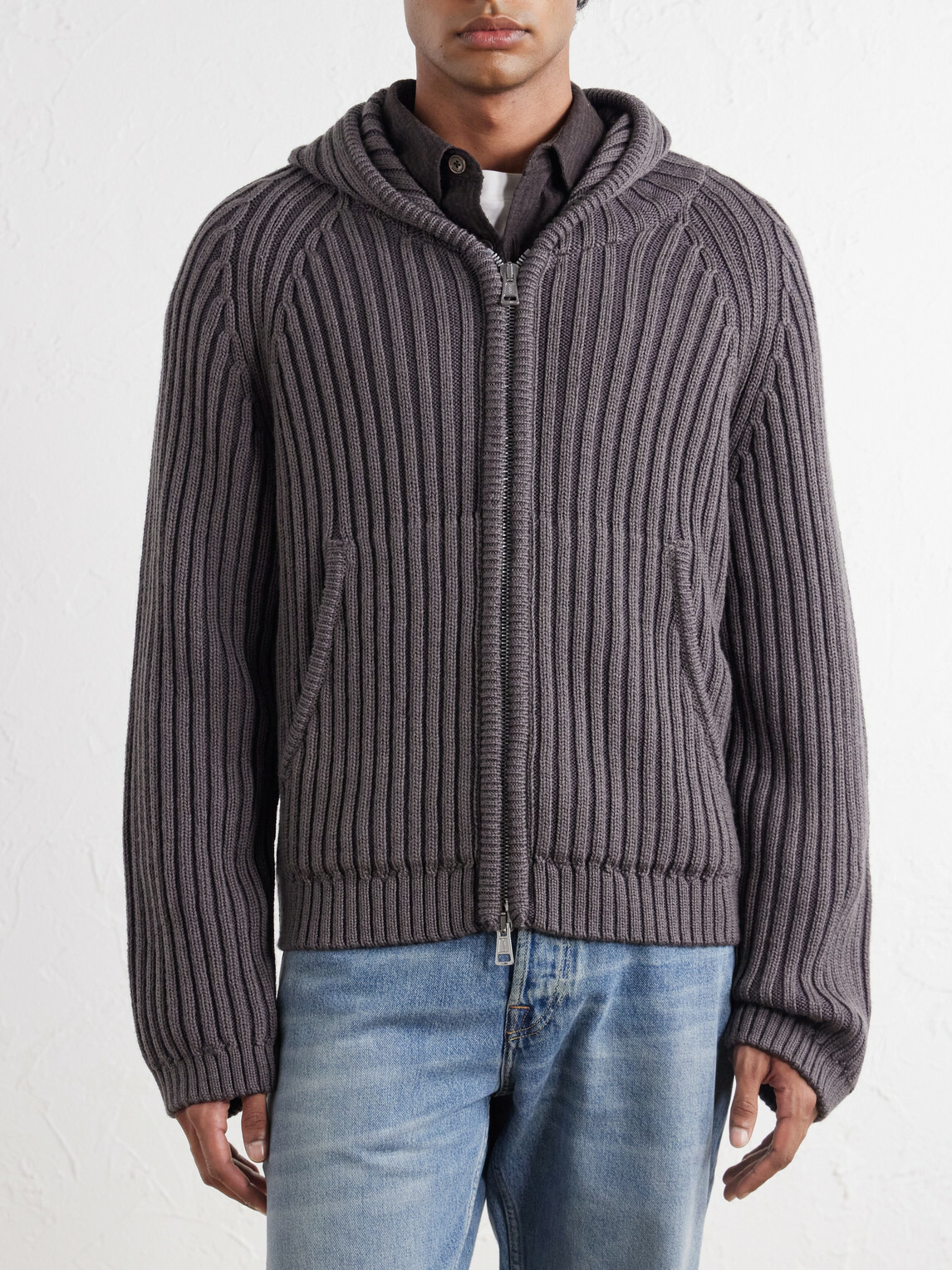 Our Legacy - Level Merino Wool Zip-Up Hoodie - Gray