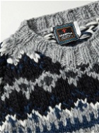 Chamula - Fair Isle Merino Wool Sweater - Gray