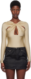 Coperni Beige Twisted Bodysuit