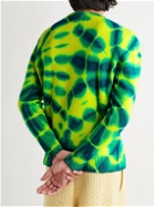 The Elder Statesman - Web Flare Tie-Dyed Cashmere Sweater - Green