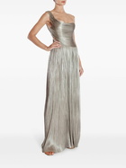 Maria Lucia Hohan Silver Serene Pleated Silk Gown