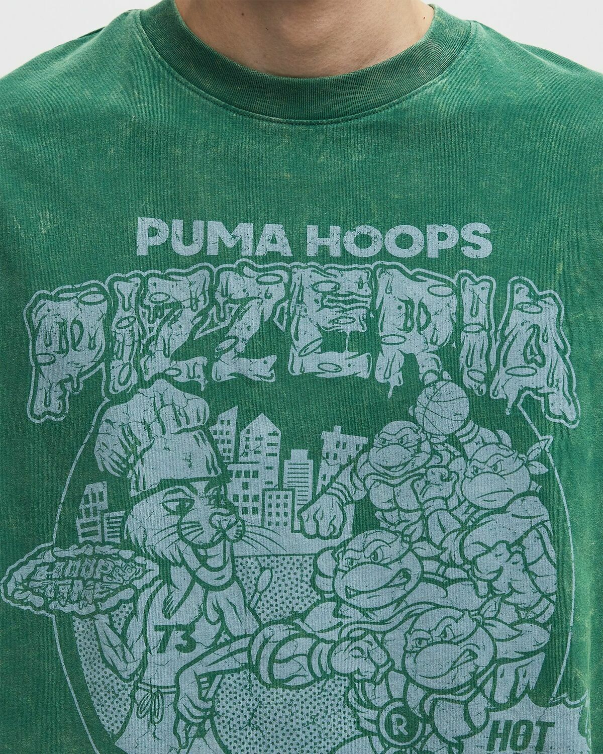Puma Hoops x TMNT Tee I Green Mens Shortsleefe