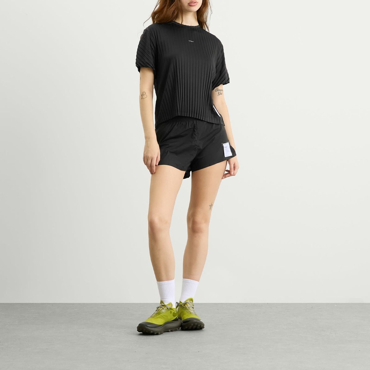 Satisfy Women's Auralite Pleated T-Shirt in Black