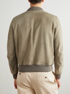 TOM FORD - Suede Bomber Jacket - Green