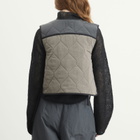 STEL Women's Contrast Quilted Vest in Mud