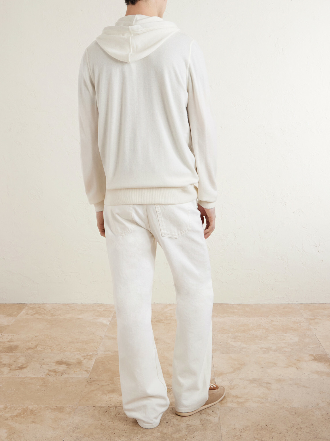 Brunello Cucinelli - Cashmere Zip-Up Hoodie - White
