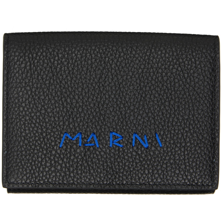 Photo: Marni Black 'Marni Mending' Leather Trifold Wallet