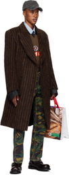 Martine Rose Brown Bulb Toe Buckle Loafers
