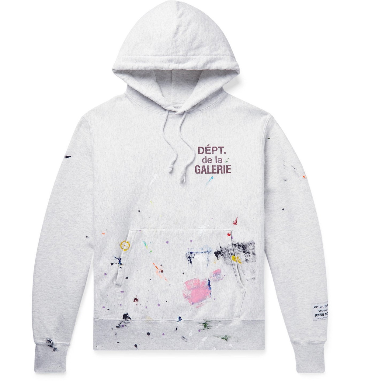 Gallery Dept. - Paint-Splattered Logo-Print Fleece-Back Cotton