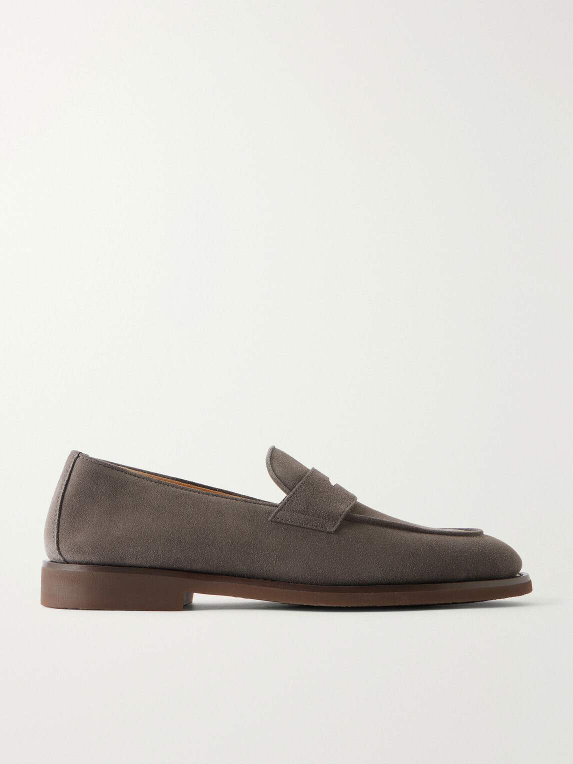 Brunello Cucinelli - Flex Suede Penny Loafers - Brown