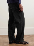 Kartik Research - Straight-Leg Embellished Embroidered Jeans - Black