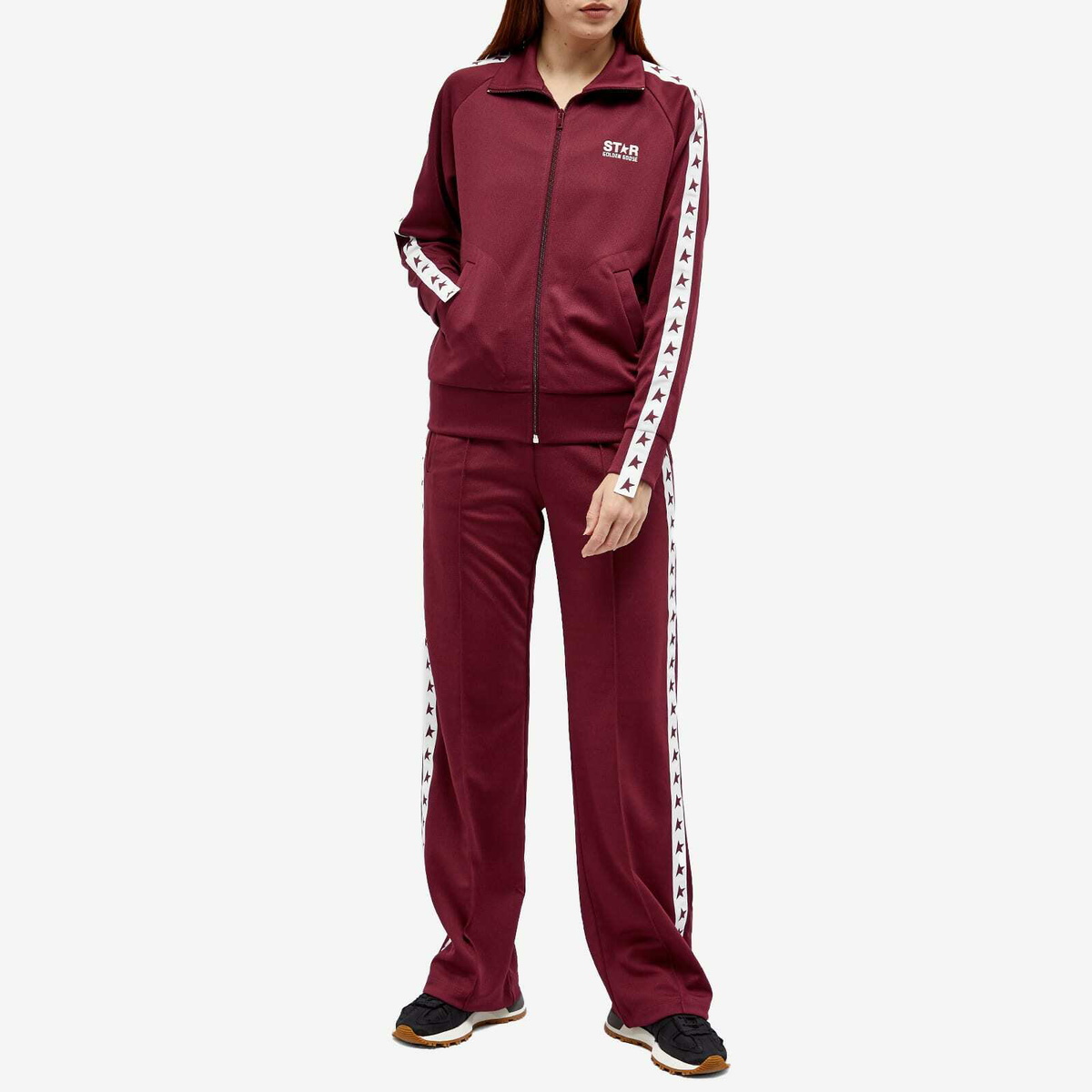 Golden Goose Women's Star Track Jacket in Windsor Wine/White