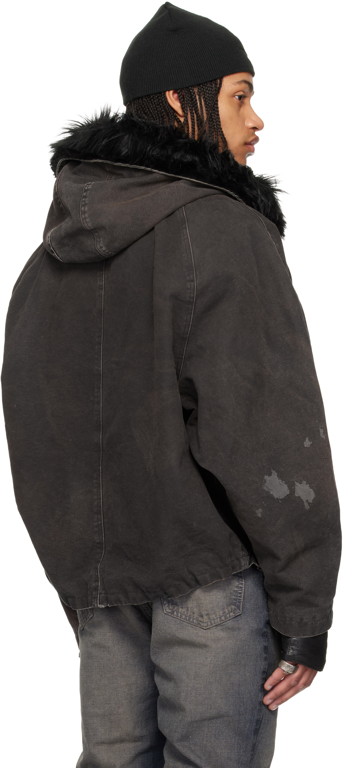 ALEXANDER DIGENOVA Brown Helicopter Long Jacket