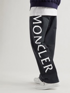 Moncler - Straight-Leg Logo-Print Cotton-Blend Shell Track Pants - Blue