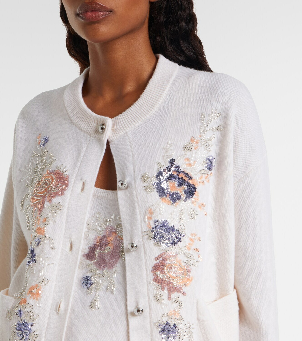 Rabanne Sequined wool and cashmere cardigan