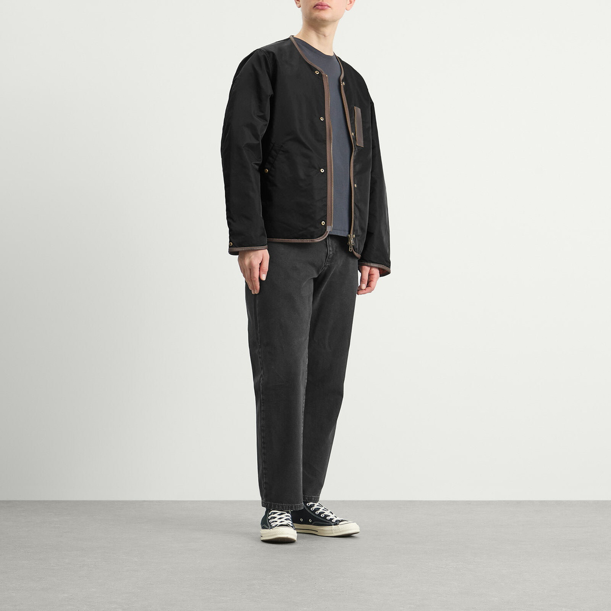 FrizmWORKS Men's Reversible MA-1 Liner Jacket in Black FrizmWORKS