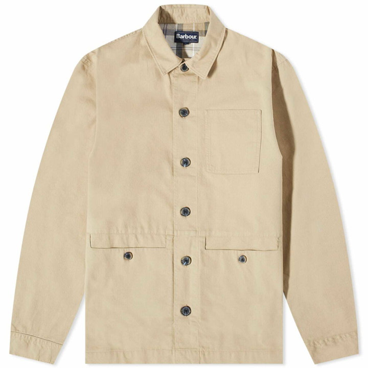 Photo: Barbour Men's Newport Overshirt in Washed Stone