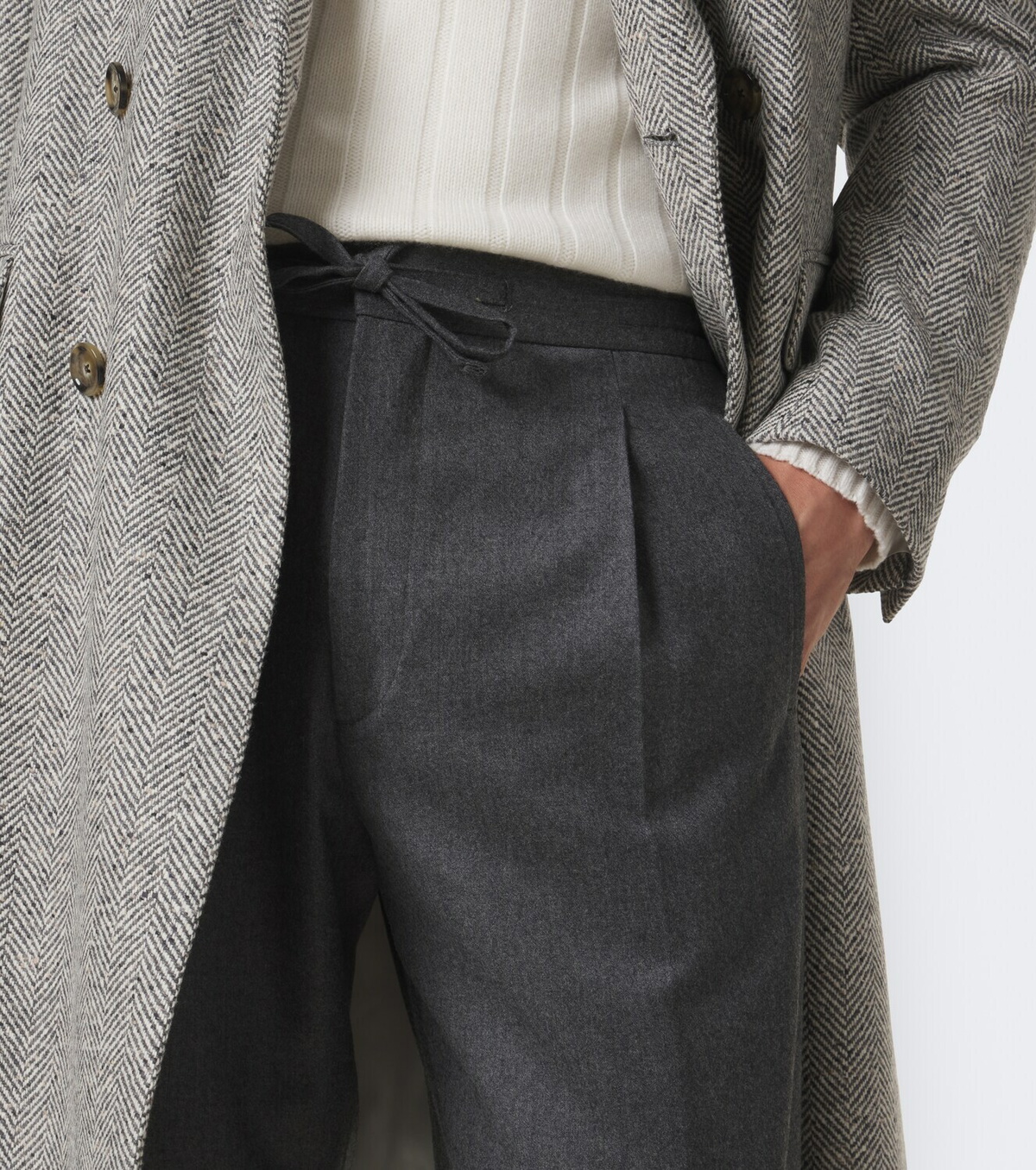 Lardini Wool and cashmere slim pants