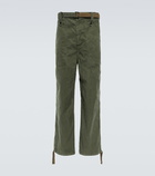 Sacai - Belted cotton pants