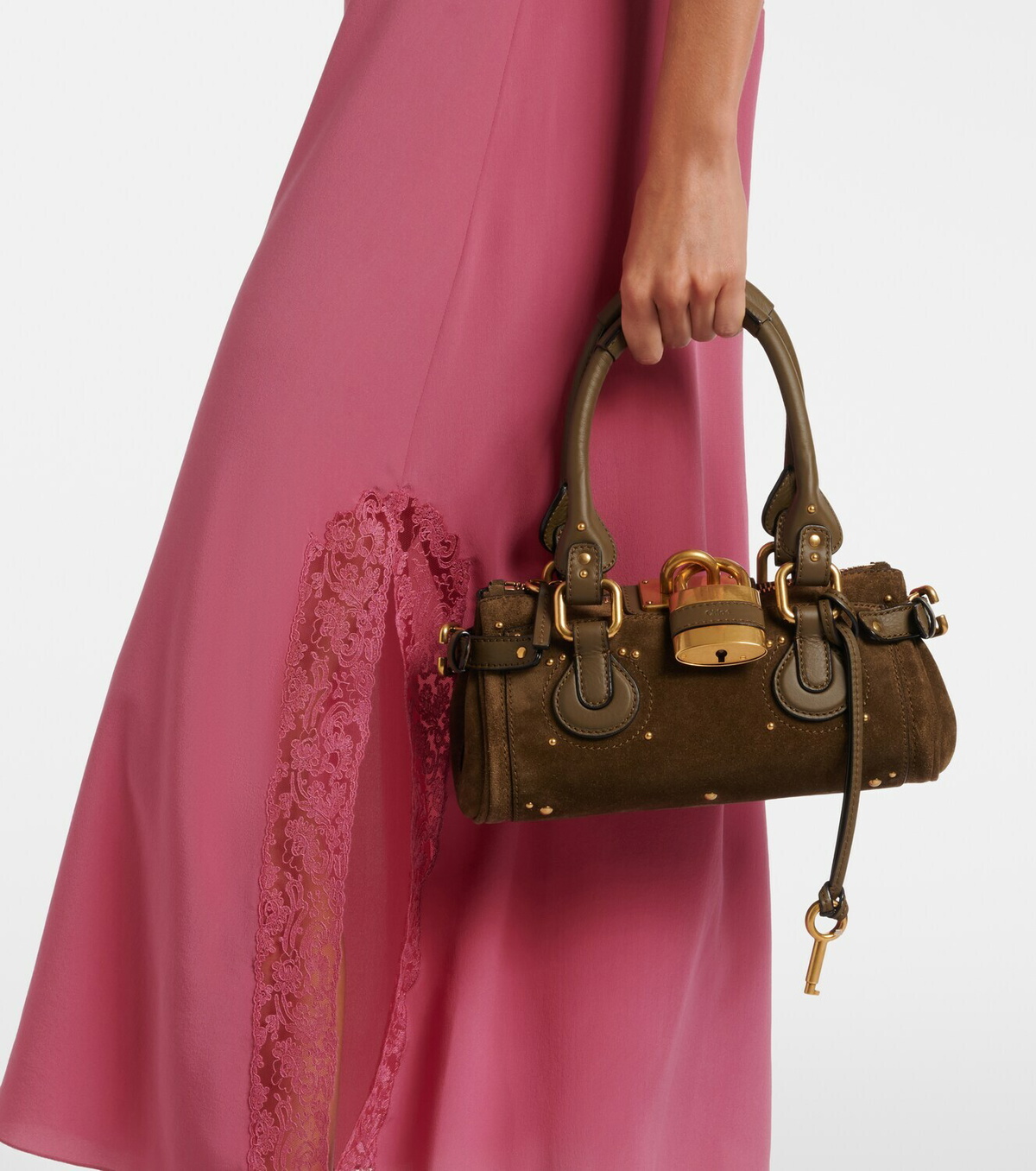 Chloé Paddington Small suede shoulder bag