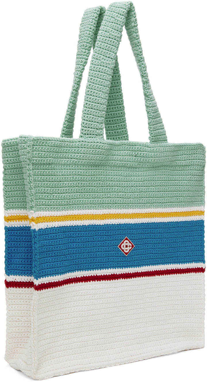 Casablanca Blue & White Stripe Tote