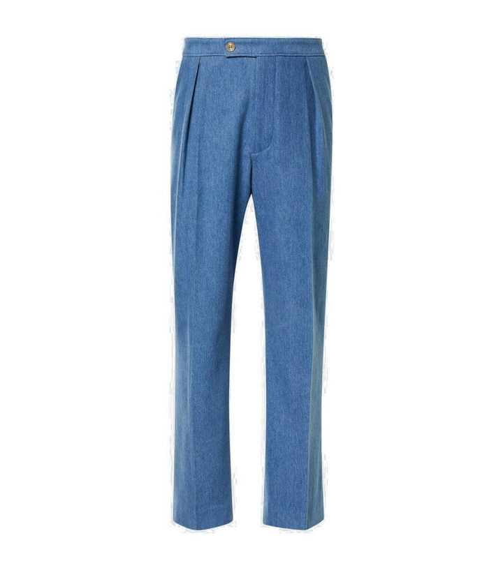 Photo: King & Tuckfield Pleated straight jeans