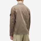 Stone Island Men's 2 Pocket Garment Dyed Shirt Jacket in Walnut