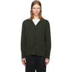 MM6 Maison Margiela Khaki Wool V-Neck Cardigan