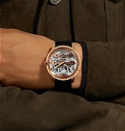 Girard-Perregaux - Classic Bridges Automatic Skeleton 45mm Rose Gold and Alligator Watch - Silver