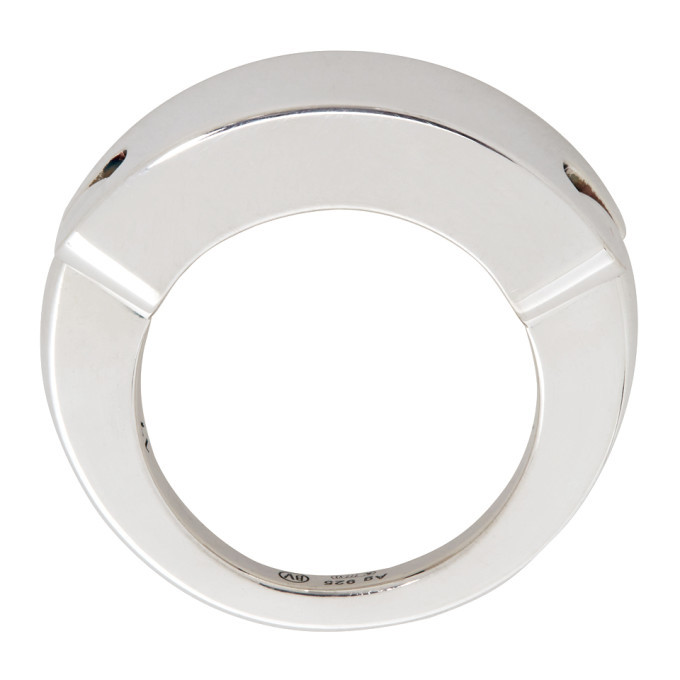 Bottega Veneta Silver Antique Ring
