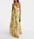 Dolce&Gabbana Floral silk chiffon gown