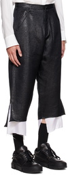 Sulvam Black Glitter Trousers