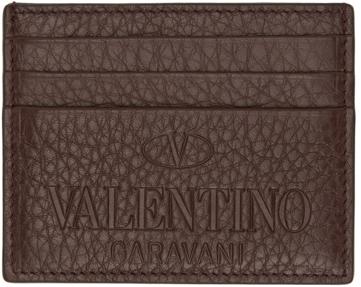 Photo: Valentino Garavani Brown Identity Card Holder