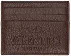 Valentino Garavani Brown Identity Card Holder