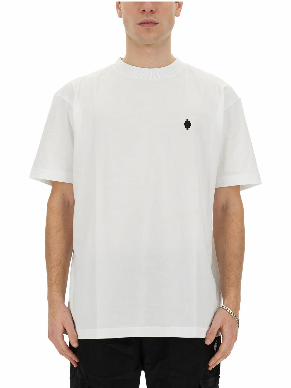 Marcelo Burlon County of Milan Black and White Snake Wing T