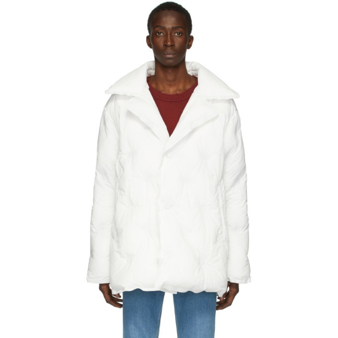 Photo: Maison Margiela White Recycled Nylon Glam Slam Puffer Coat