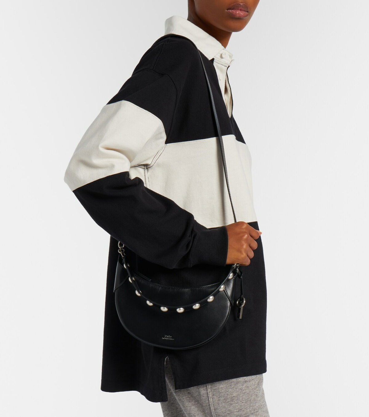 Polo Ralph Lauren Polo ID Mini studded leather shoulder bag