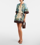 Alémais Natalia printed linen minidress