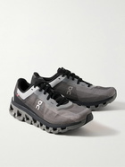 ON - Cloudflow 4 Rubber-Trimmed Mesh Running Sneakers - Gray