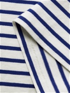 ALEX MILL - Touch Down Striped BCI Cotton-Jersey T-Shirt - Blue - XL