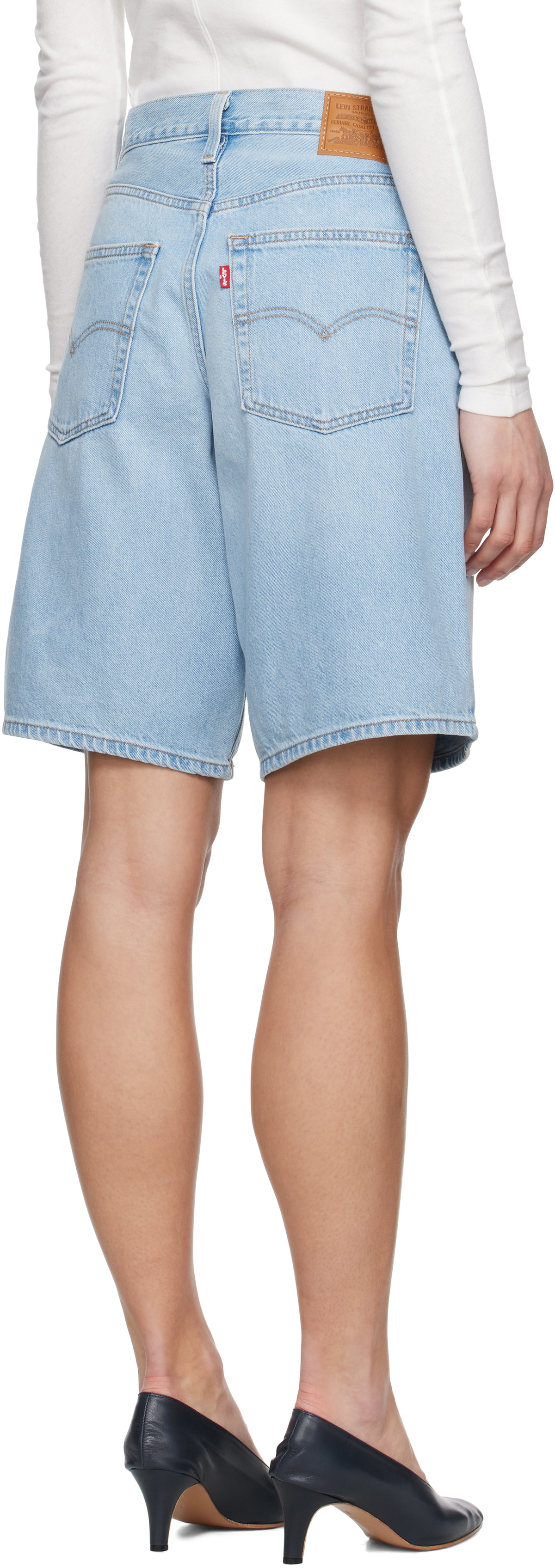 Levi's Blue Baggy Dad Denim Shorts