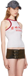 Mowalola SSENSE Exclusive Gray 'Mowalola Forever' Tank Top