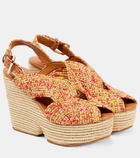 Clergerie Dolce raffia platform sandals