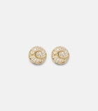 Marina B Onda Boule 18kt gold stud earrings with diamonds