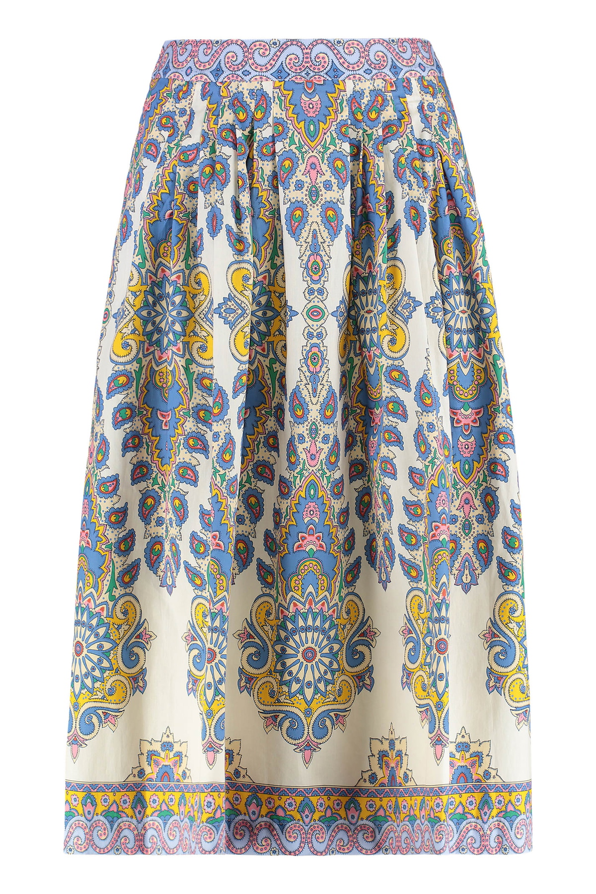 【送料&関税込】Etro Printed Poplin Skirt ETRO Pleather printed cotton-poplin midi skirt | NET-A-PORTER