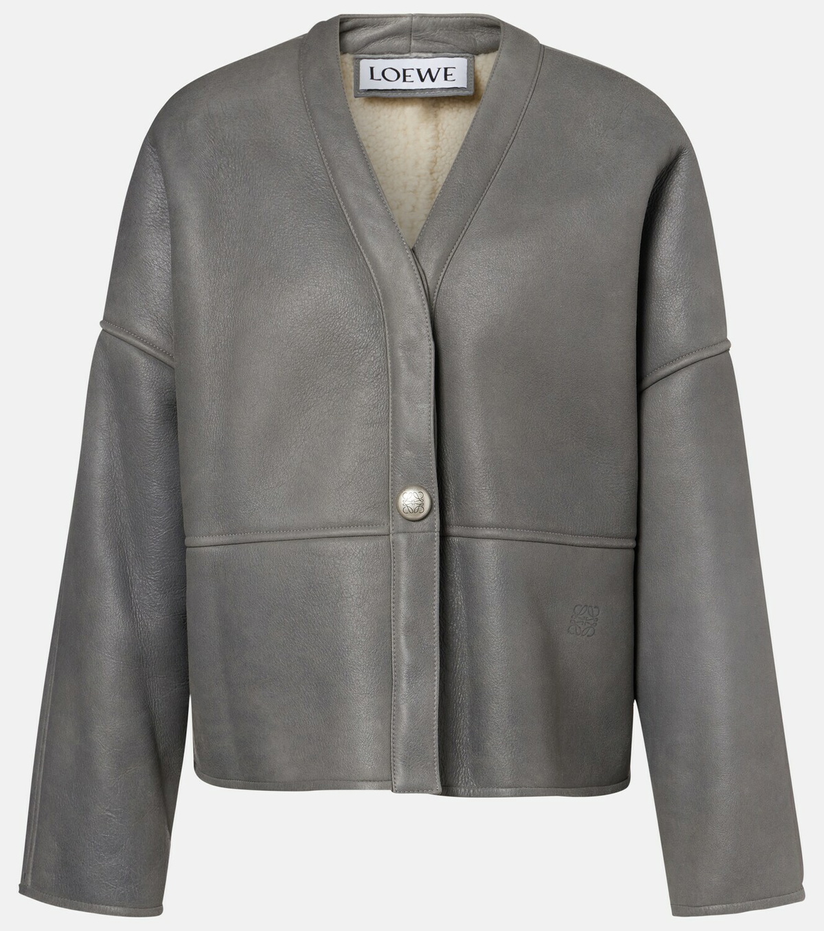 Loewe Pebble shearling-lined leather jacket