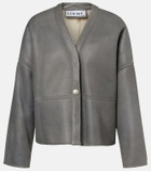 Loewe Pebble shearling-lined leather jacket